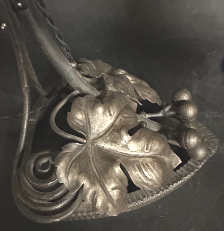 Lampe MULLER Frères vers 1910 en très bon état Art Nouveau.-photo-3