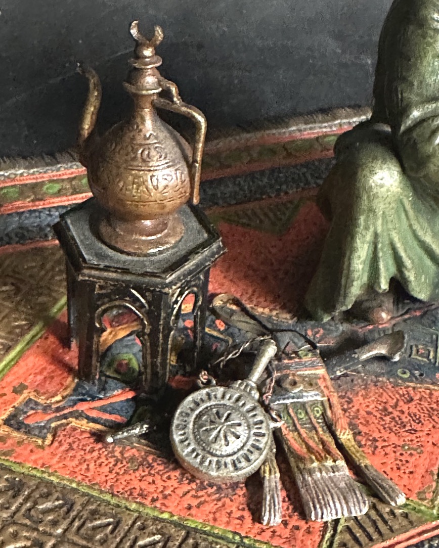 Grand bronze de Vienne époque 1900 Franz Xavier BERGMANN oriental Avant la fantasia -photo-2