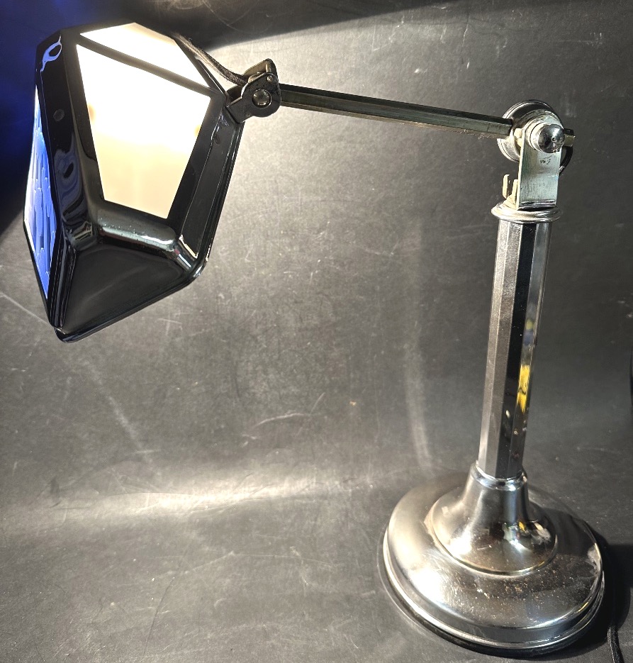Grande lampe PIROUETT Art déco Verres nuages 1930-photo-1