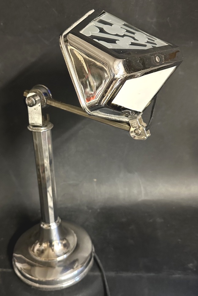Grande lampe PIROUETT Art déco Verres nuages 1930-photo-2