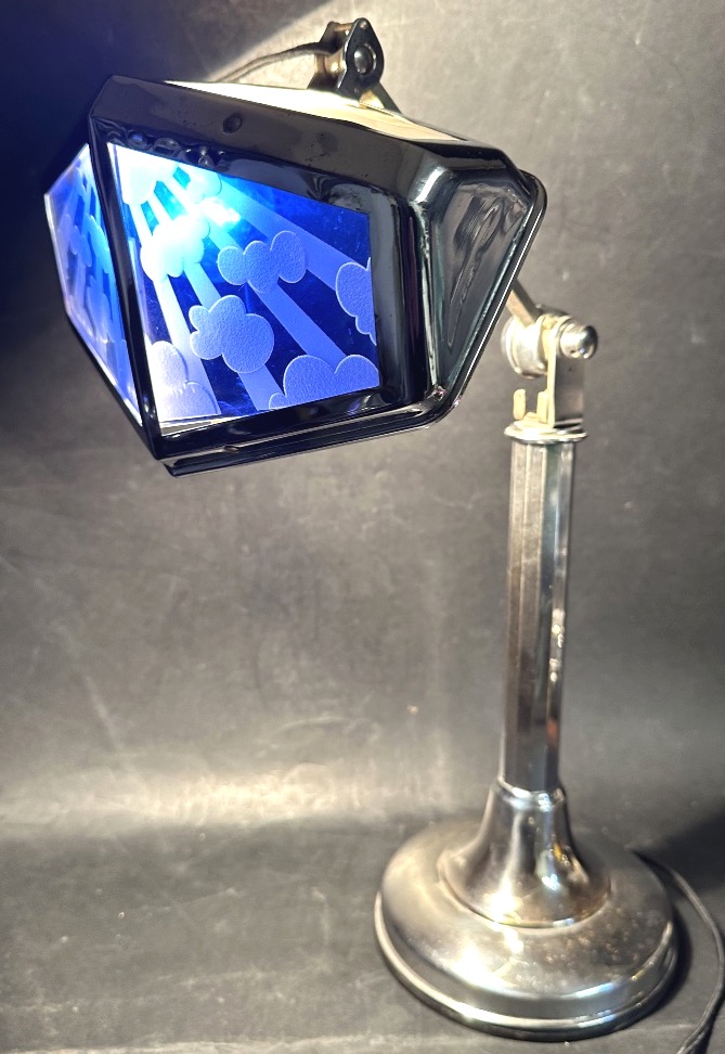 Grande lampe PIROUETT Art déco Verres nuages 1930