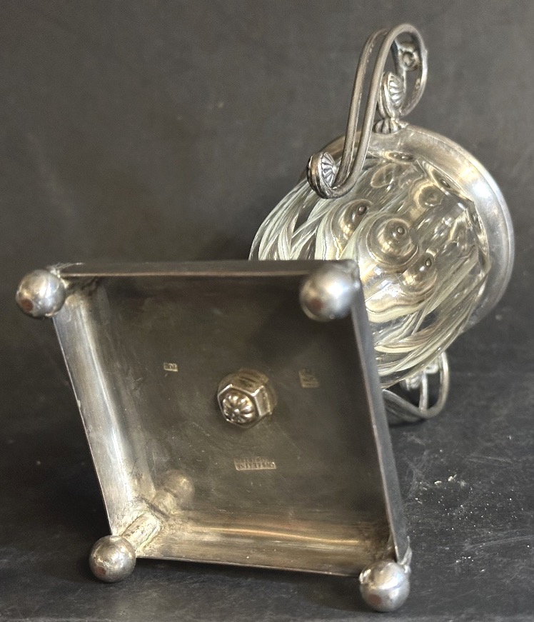 Mustard Jar, Circa 1830, By Charles Balaine, Silversmith; Silver-plated; Paris; Cut Crystal -photo-1