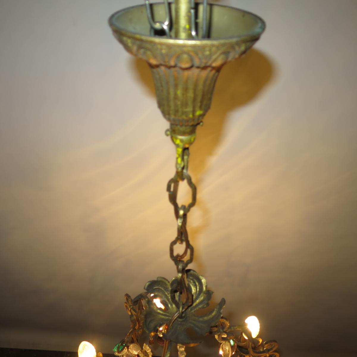 Chandelier Baguès In Patina Gold And Fruit Color Crystal-photo-4