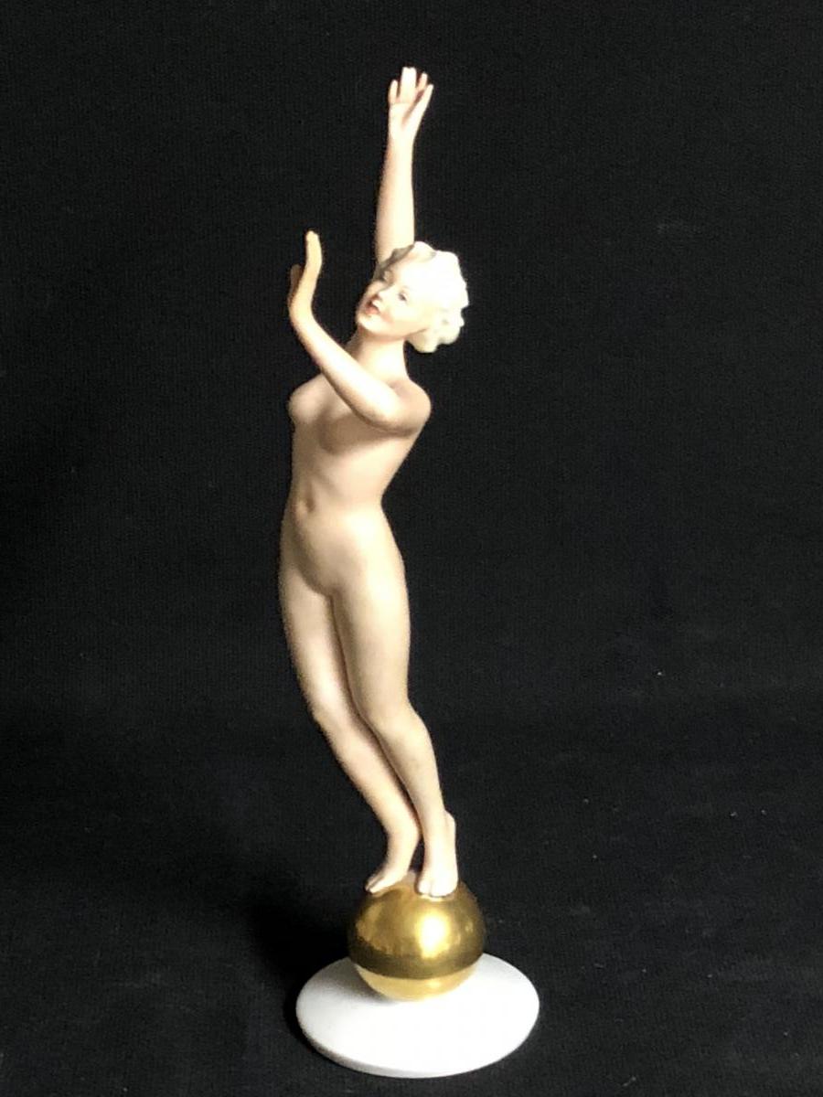 STATUE de DANSEUSE Art Deco porcelaine SCHAUBACH KUNST TBE-photo-4