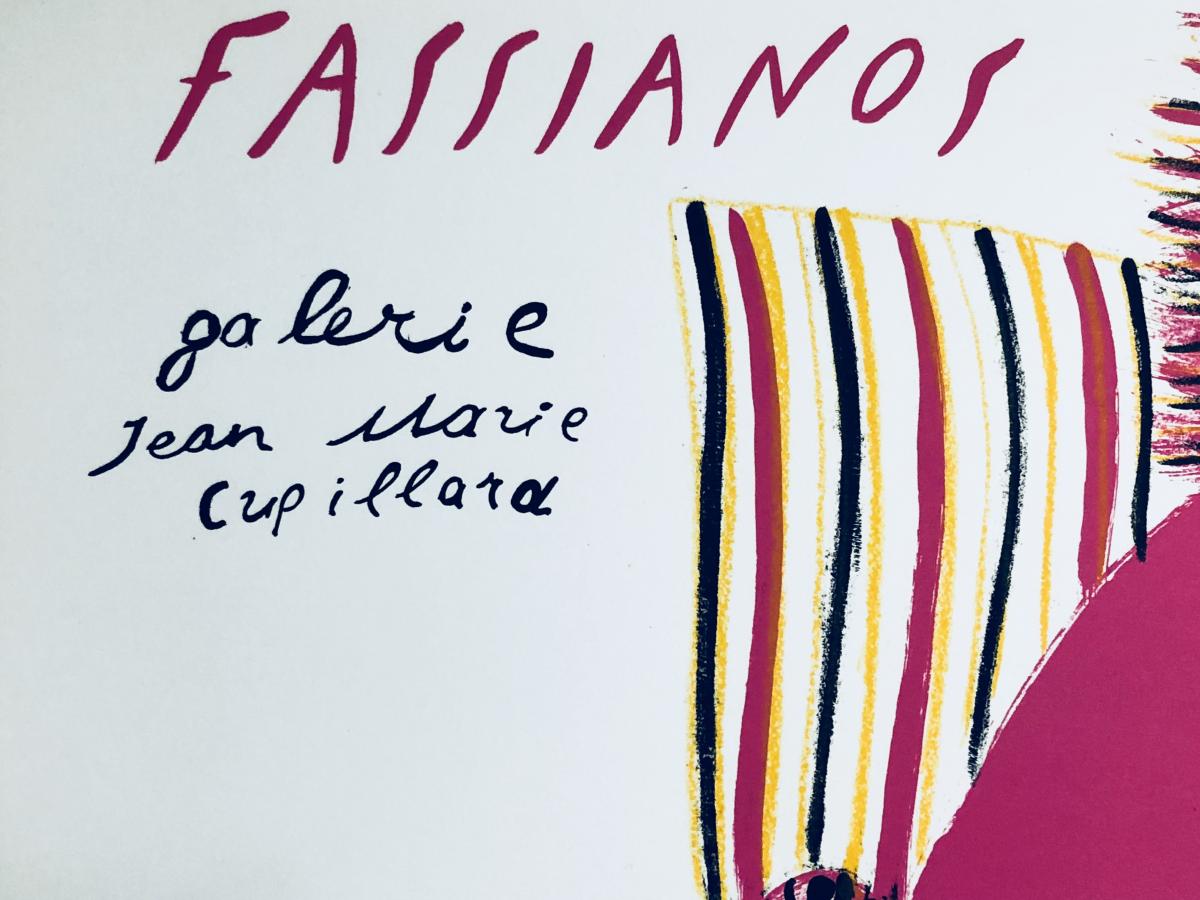 Alecos Fassianos Big Original Serigraph 1982 Greek Artist Perfect Condition -photo-3