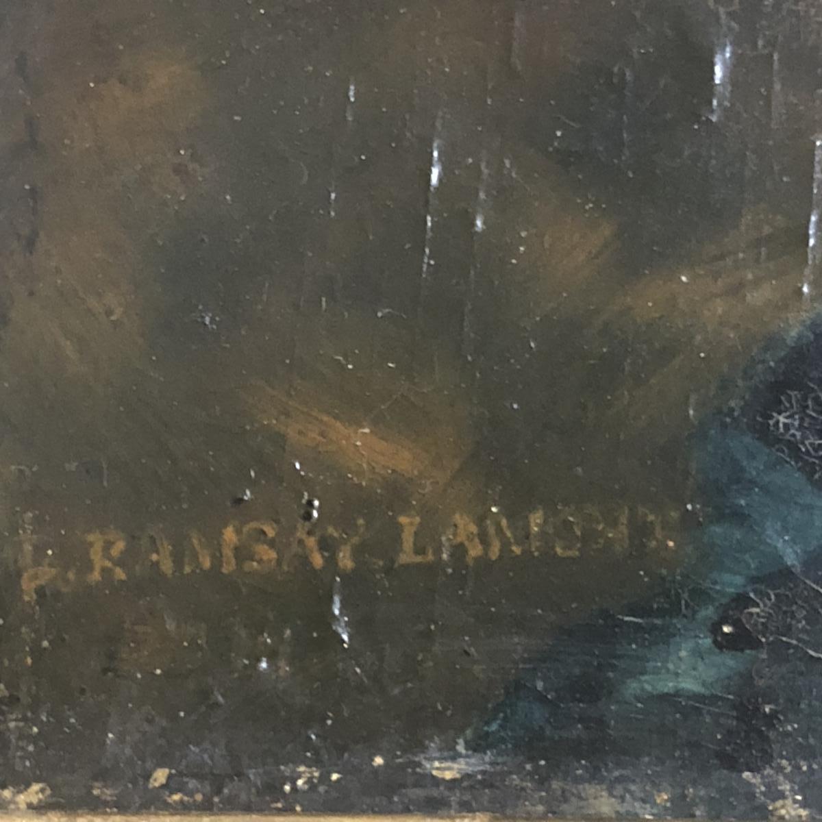 Lella Ramsay LAMONT XIXe huile sur toile Tete de femme de 3/4 exposition-photo-4
