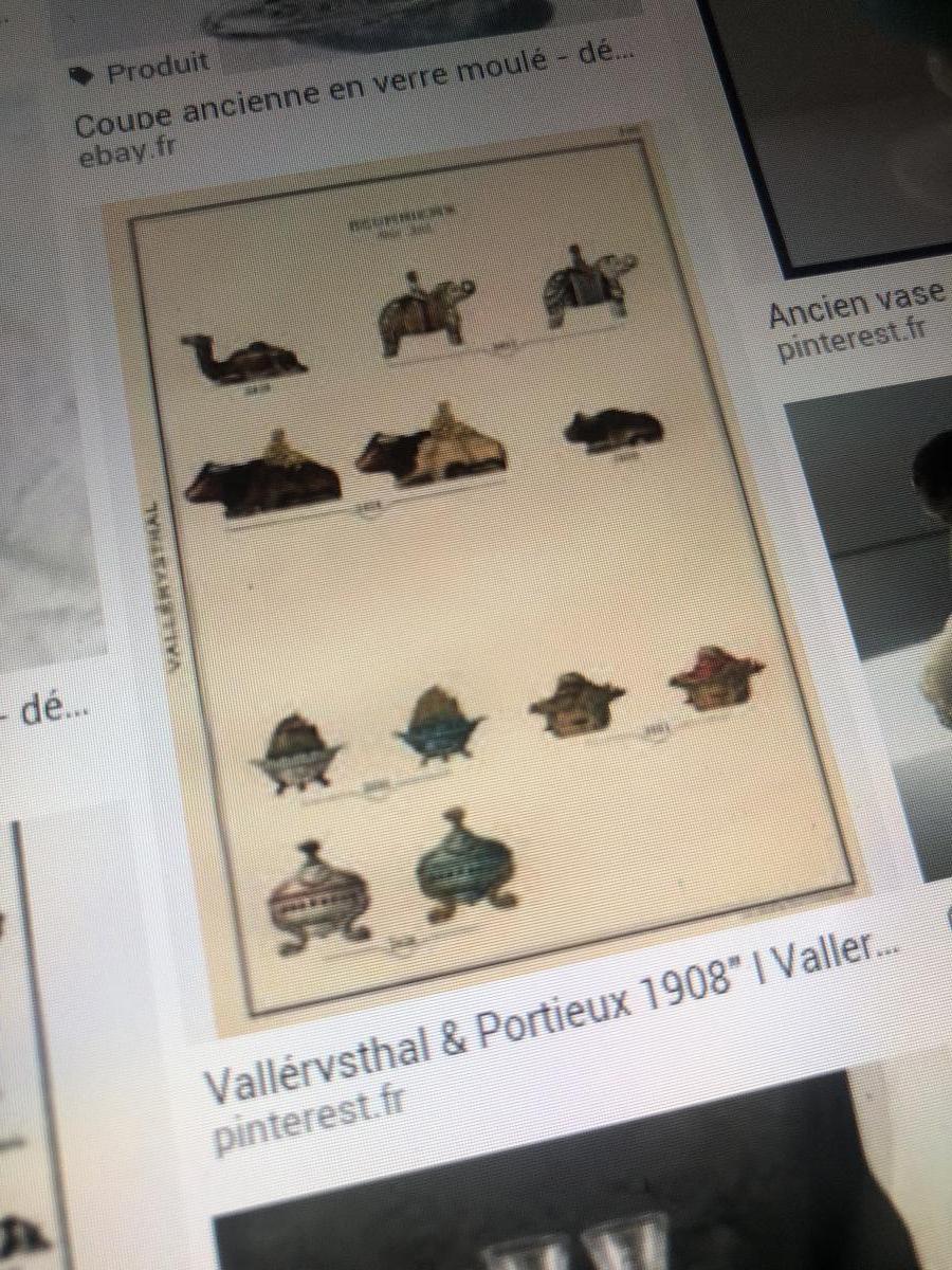 RARE beurrier CHAMEAU VALLERYSTHAL 1902  Dromadaire PORTIEUX Cristal -photo-6