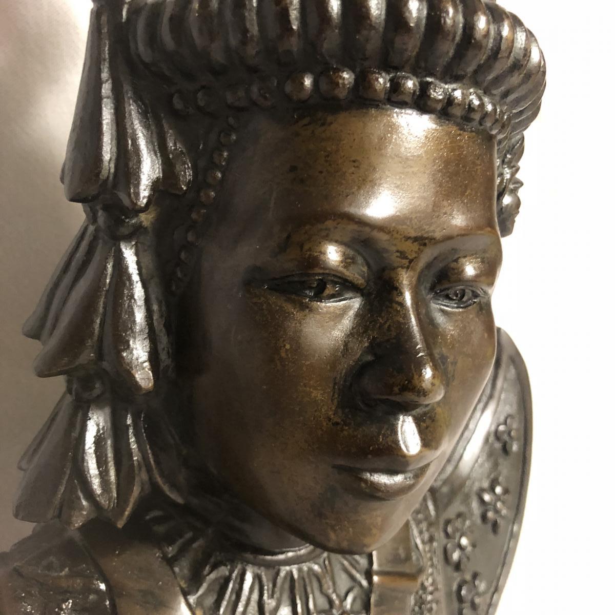 Grand Bronze Vietnam Indochine 45 Cm Late Nineteenth Early Twentieth-photo-2