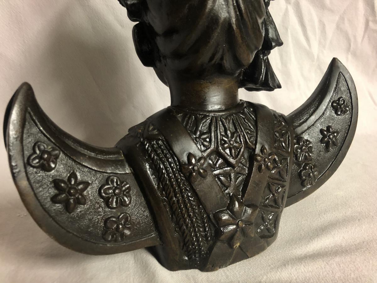 Grand Bronze Vietnam Indochine 45 Cm Late Nineteenth Early Twentieth-photo-3