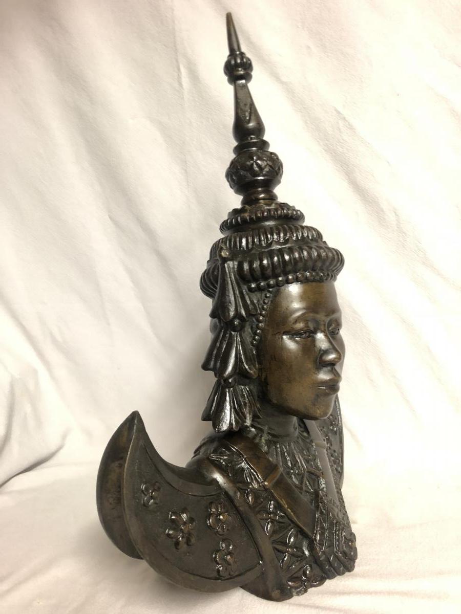 Grand Bronze Vietnam Indochine 45 Cm Late Nineteenth Early Twentieth-photo-4