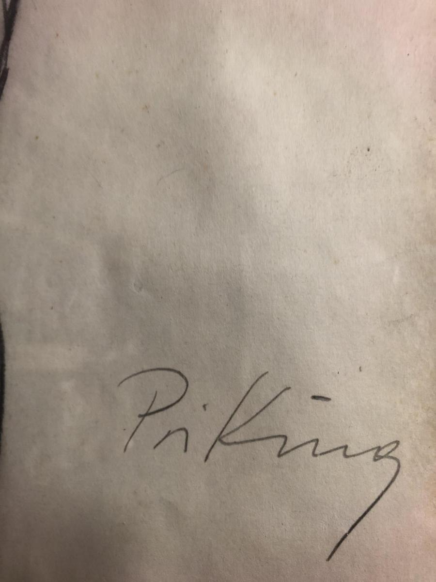 Great Drawing Fusain Franz Priking 1929-1978 Nu Signed-photo-2