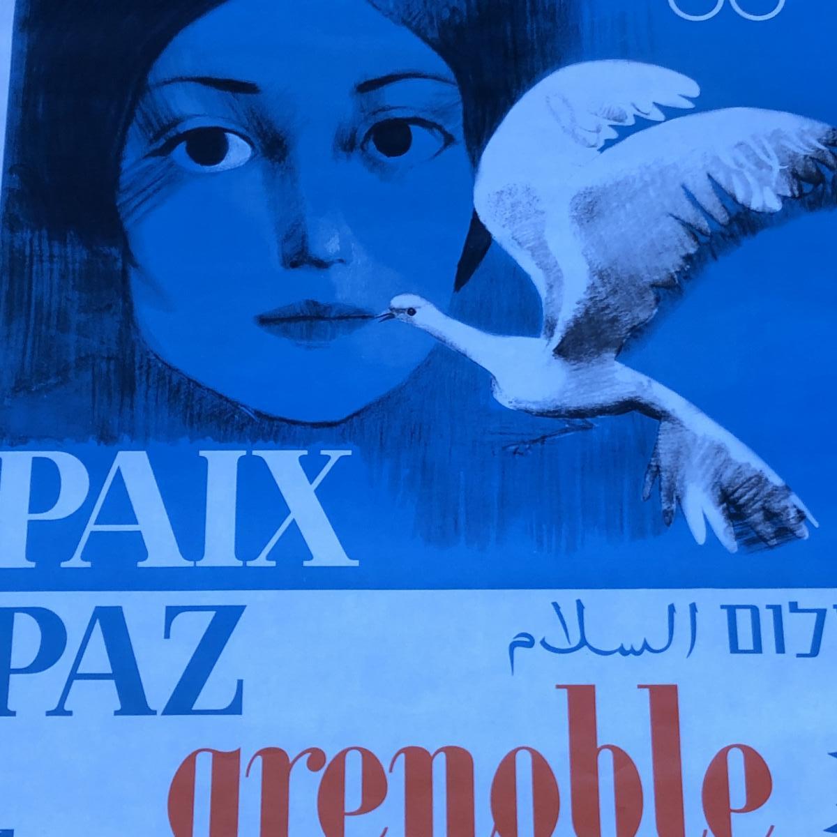 Rare Olympic Winter Games Grenoble 1968 Mexico Poster Arcabas Jean Marie Pirot Sport-photo-2