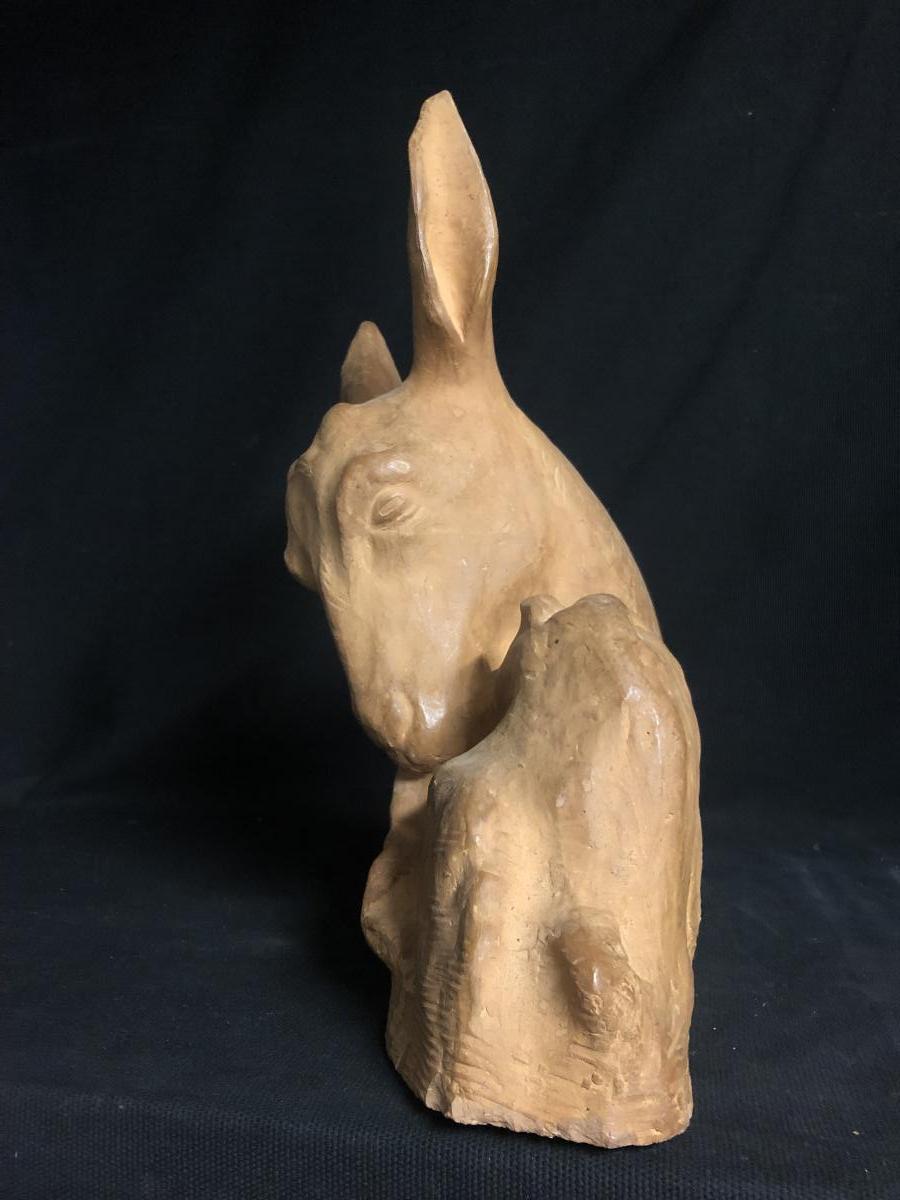 Amedeo Gennarelli 1881-1943 Large Terracotta Biche Art Deco-photo-1