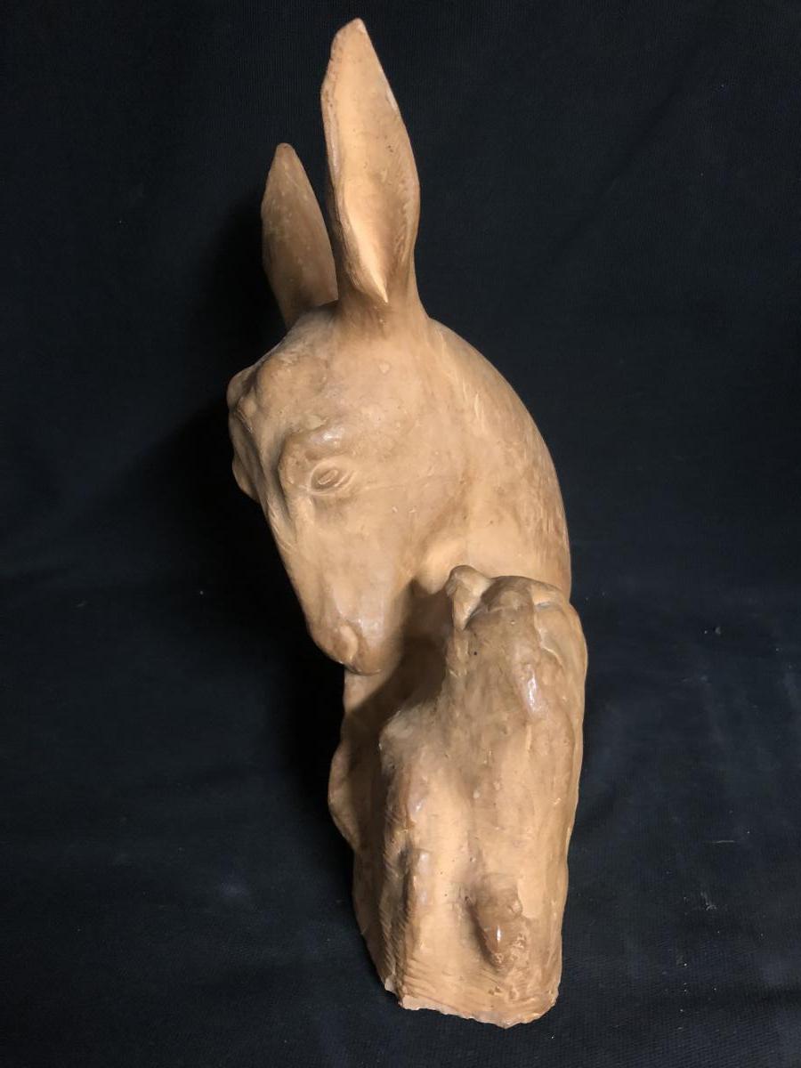 Amedeo Gennarelli 1881-1943 Large Terracotta Biche Art Deco-photo-5