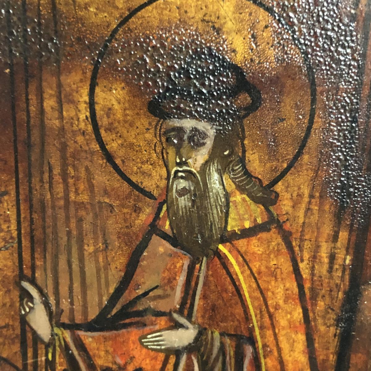 Icon On Wood Panel Eighteenth / Nineteenth Russian Greek-photo-3