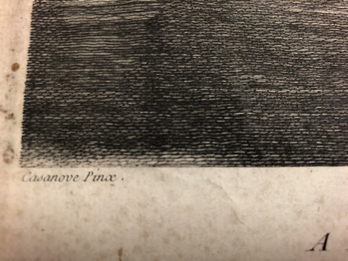 VUE DE CORSE XVIIIe Gravure 1769 D'après le tableau de CAZANOVE au Marquis D'ARCAMBAL Godefroy-photo-1