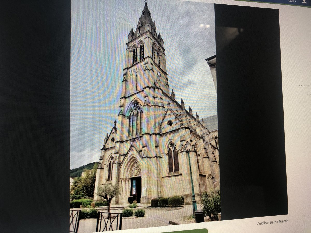 Jean GALLAND 1880-1958 Huile 1948 Sortie de messe à Vals-les-Bains Ardèche Eglise Saint Martin-photo-7