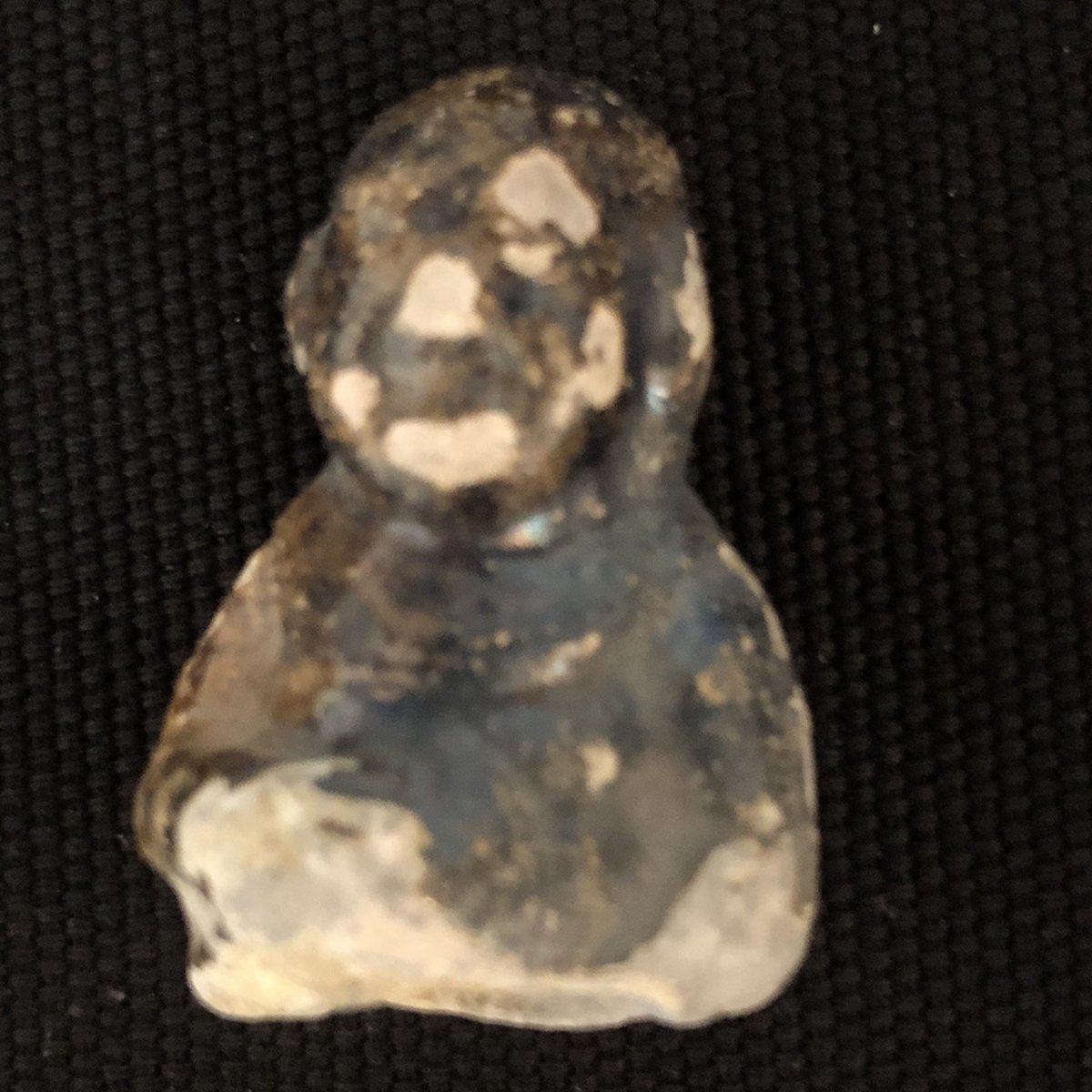 CHINE 5 têtes fragments période Han en terre cuite Archéologie tête collection-photo-3