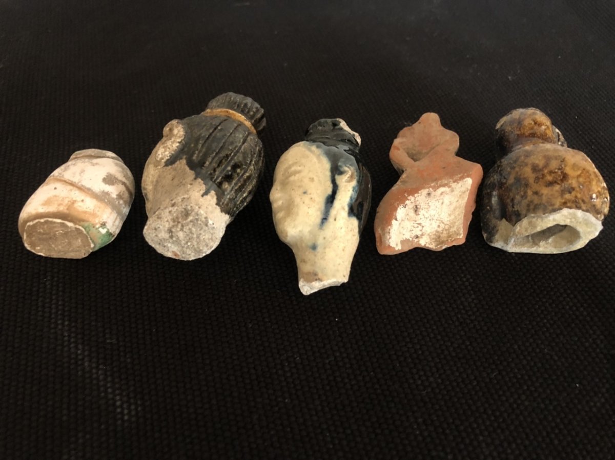 China 5 Heads Fragments Han Period In Terra-cotta Archeology Head Collection-photo-6