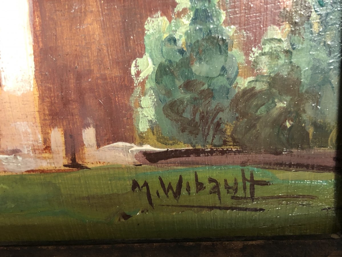 Marcel Wibault Oil From 1939 Argentières On Chamonix Le Mont Blanc Signed Dated Alps Mountain-photo-4