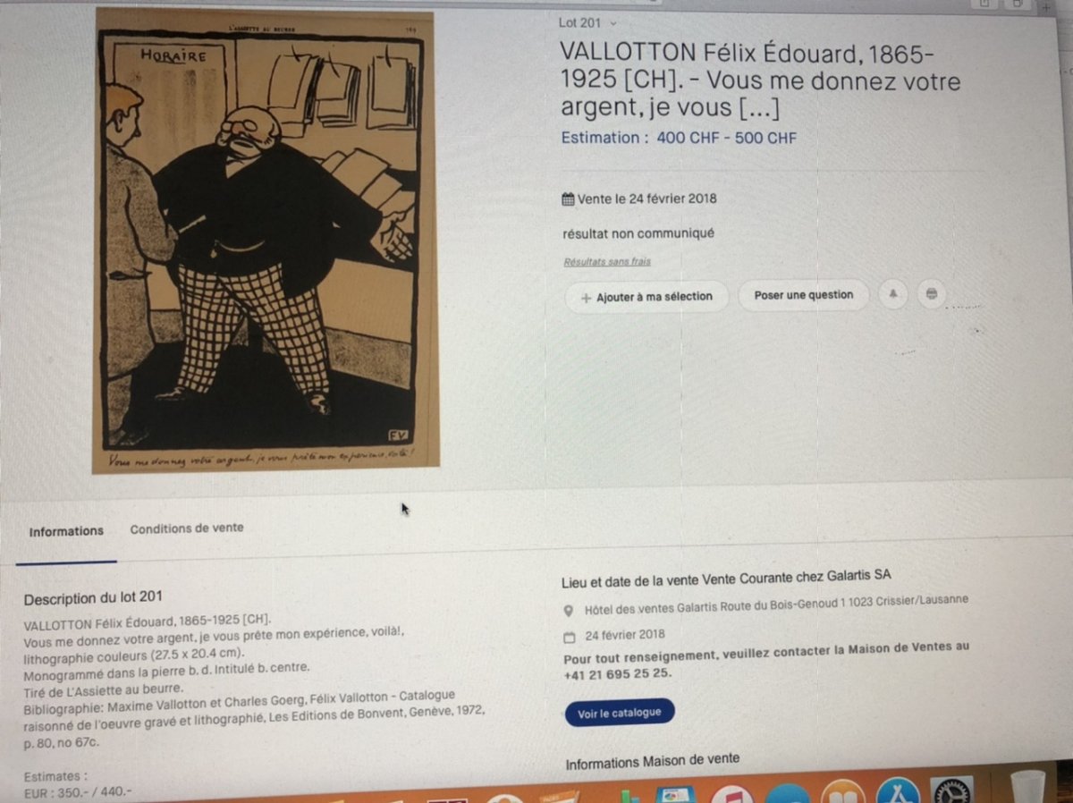 Félix VALLOTTON 1865-1925 d'après Encre de chine et aquarelle 1895 Suisse L'assiette au beurre-photo-3