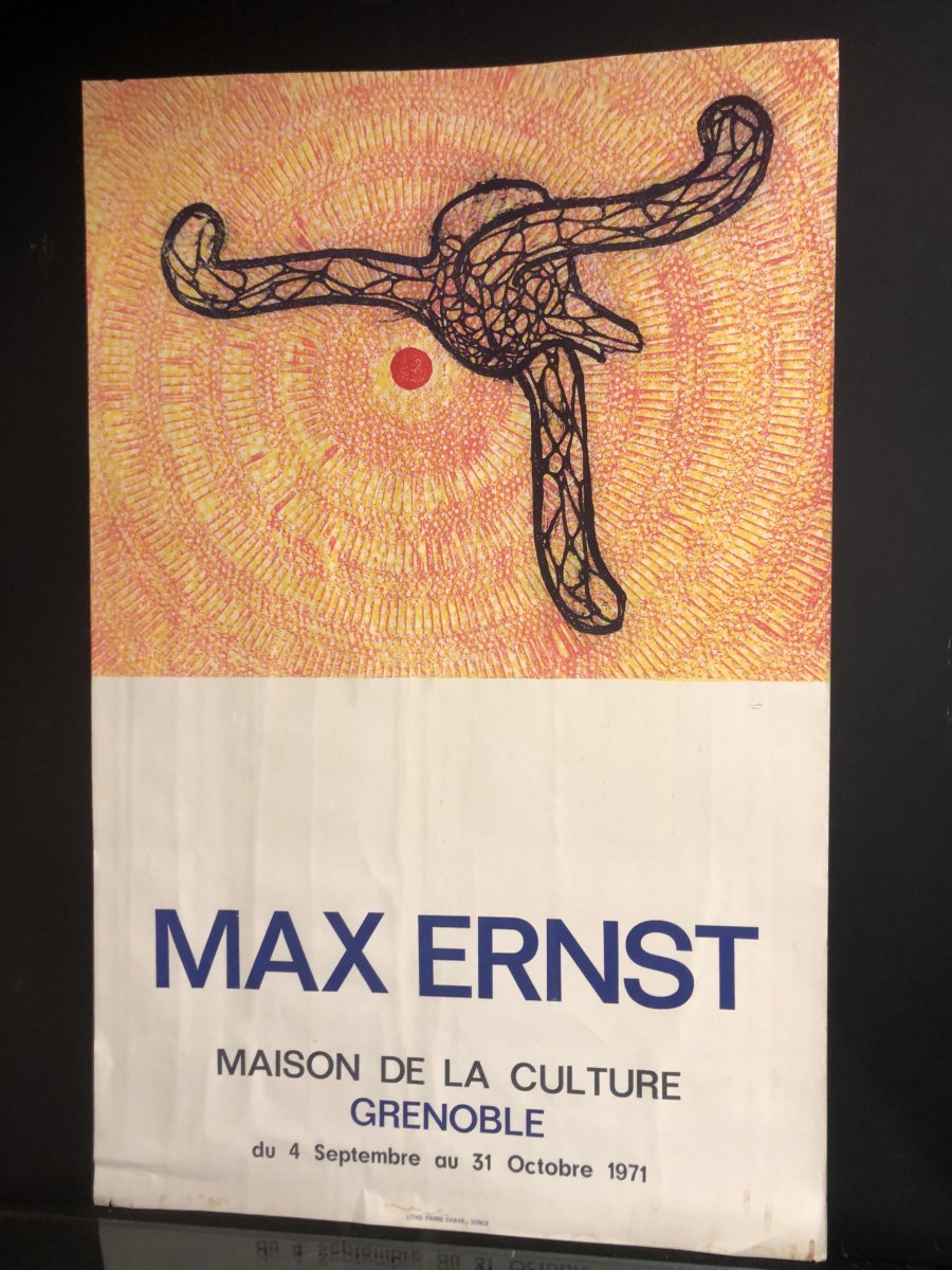 Max ERNST 1891-1976 Affiche lithographique couleurs de 1971  Grenoble lithographie Chave-photo-2