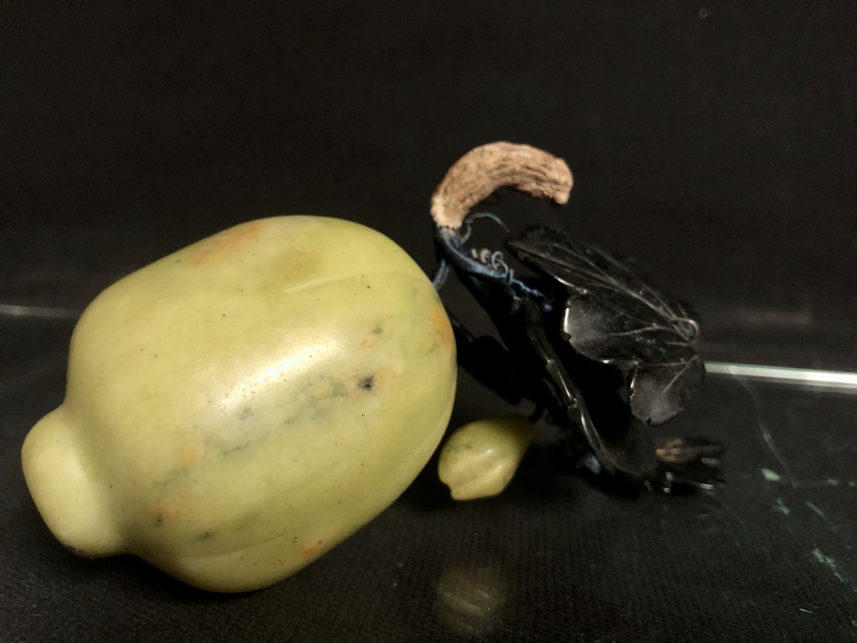 Curious Lemon In Hard Stone Paperweight Early 20th Century Curiosity-photo-2