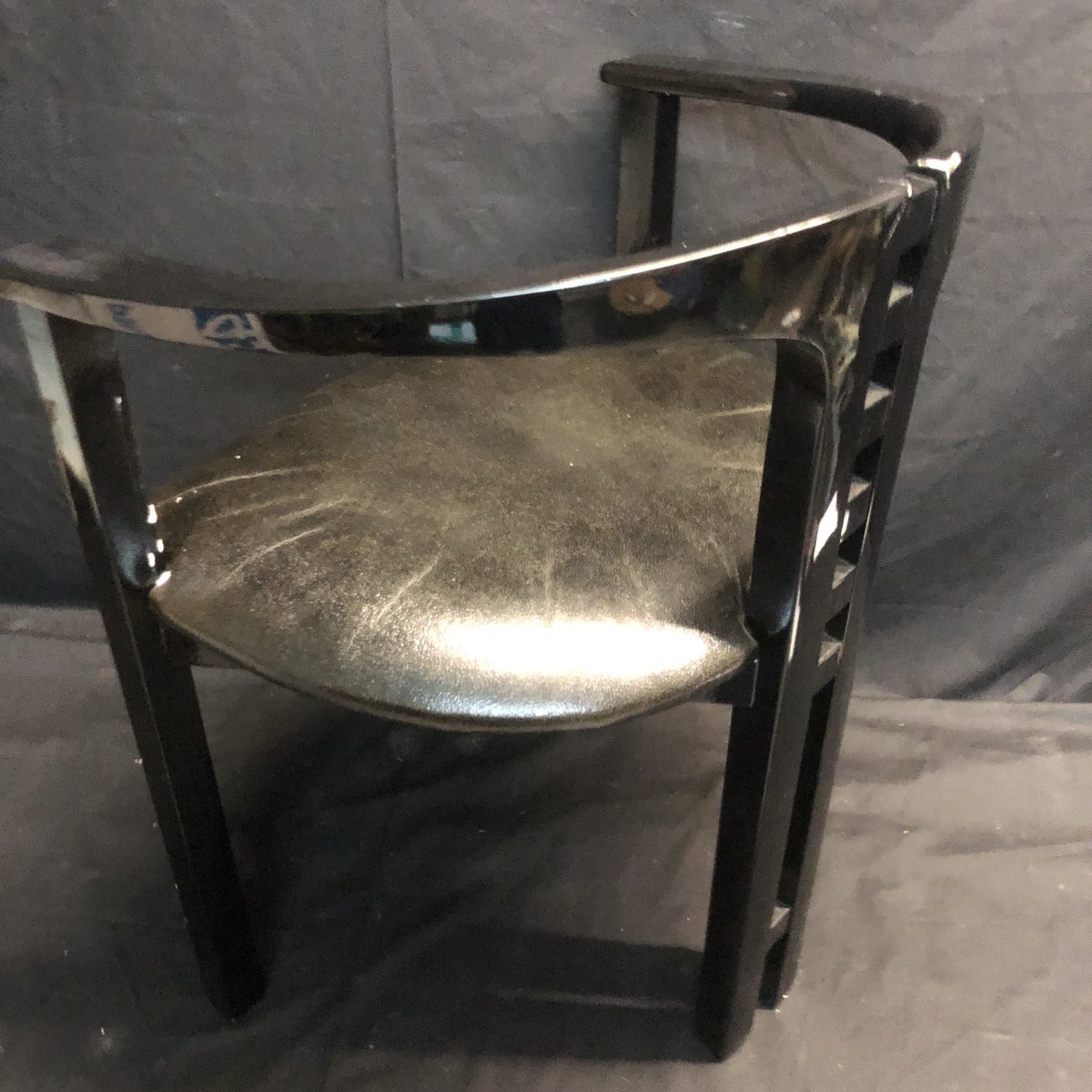 Prototype Armchair Pierre Cardin For Maxim's Manhattan Signed Circa 1990/1995-photo-3