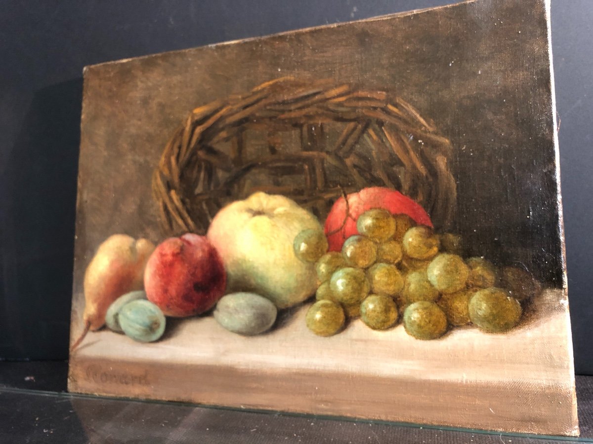 George M. LEONARD 1826-? Nature morte aux fruits XIXe-photo-2