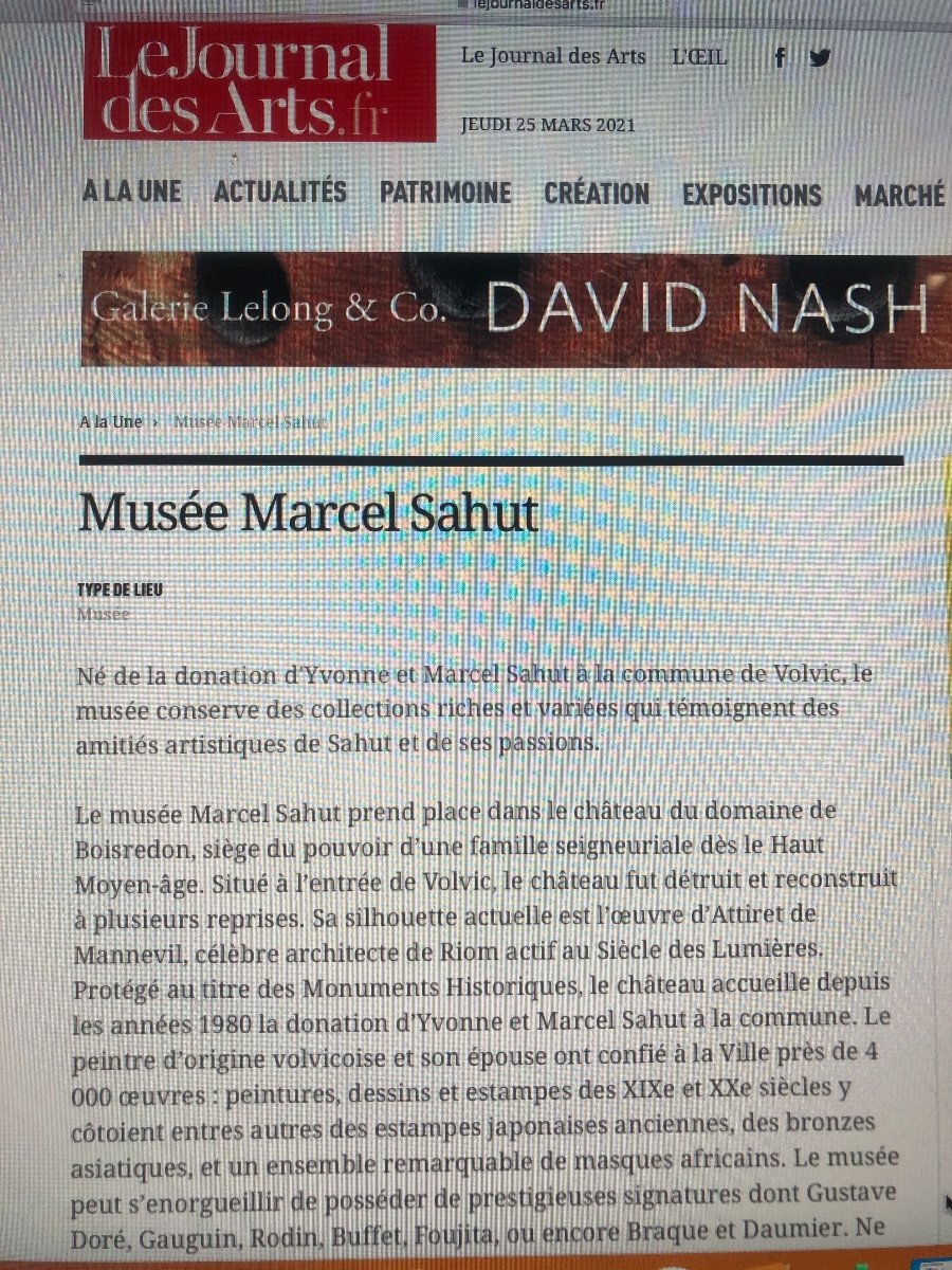 Marcel SAHUT Grenoble 1901-1990 Huile Lac en Norvège ? Musée à Volvic époux de Louise Morel-photo-6