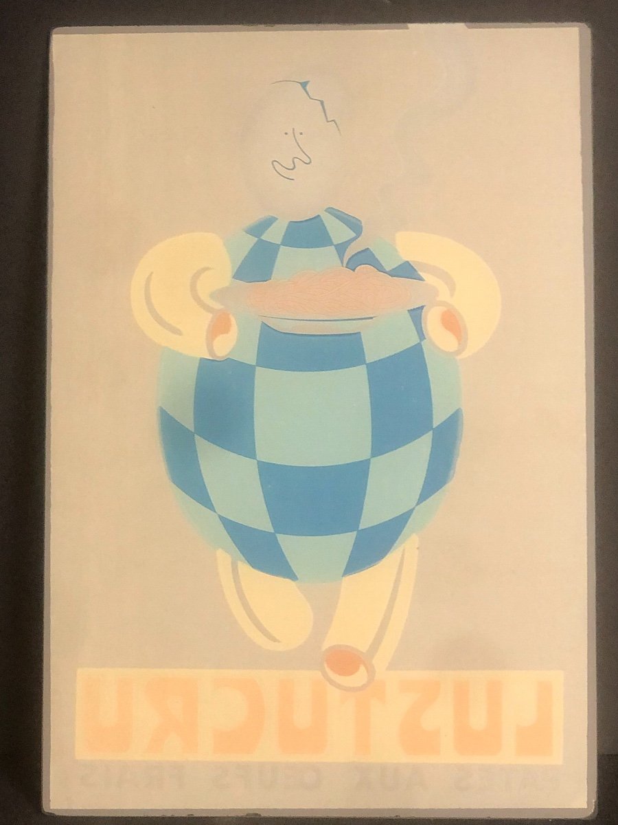 Lustucru Rare Advertising Mirror Cartier-millon Fresh Egg Pasta In Grenoble Pub-photo-3