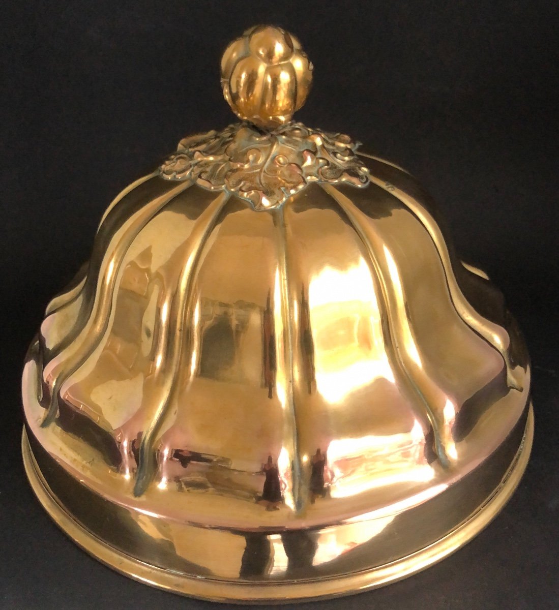 Service Bell In Regence Style In Gold-tone Metal-photo-2