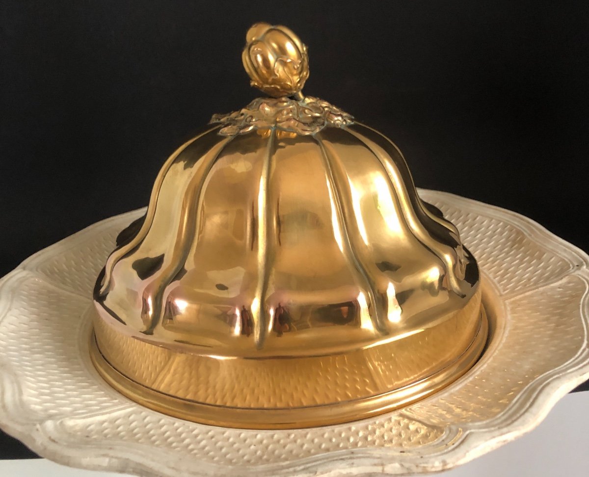 Service Bell In Regence Style In Gold-tone Metal