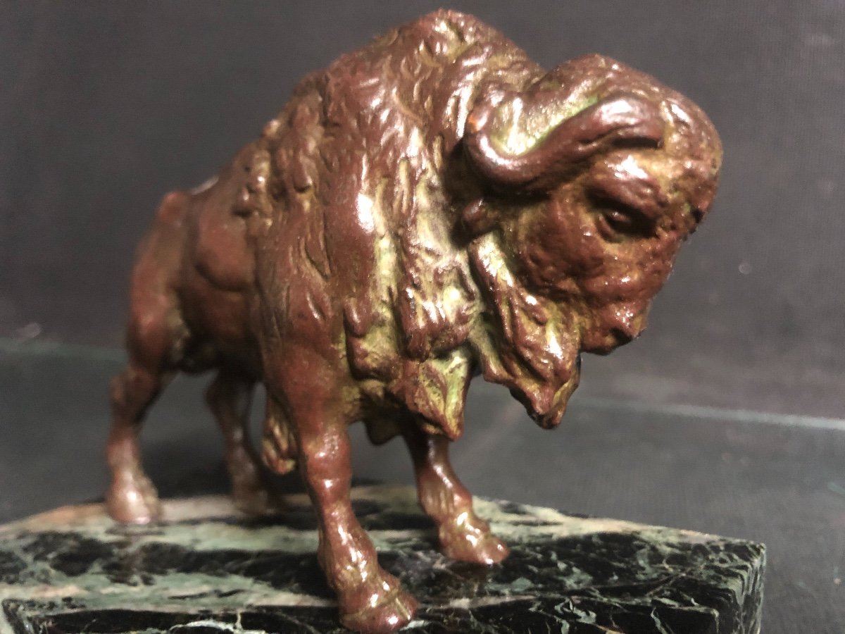 Bison d'Amerique Art Deco Bronze Sculpture 1925-photo-4