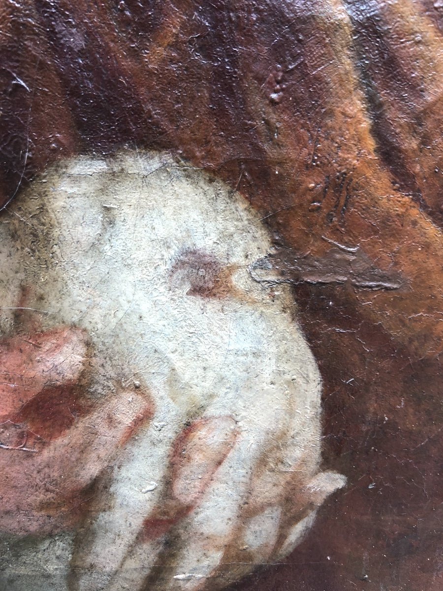 IMPORTANTE huile sur toile Italie XVIIIe ou avant Christ-photo-1