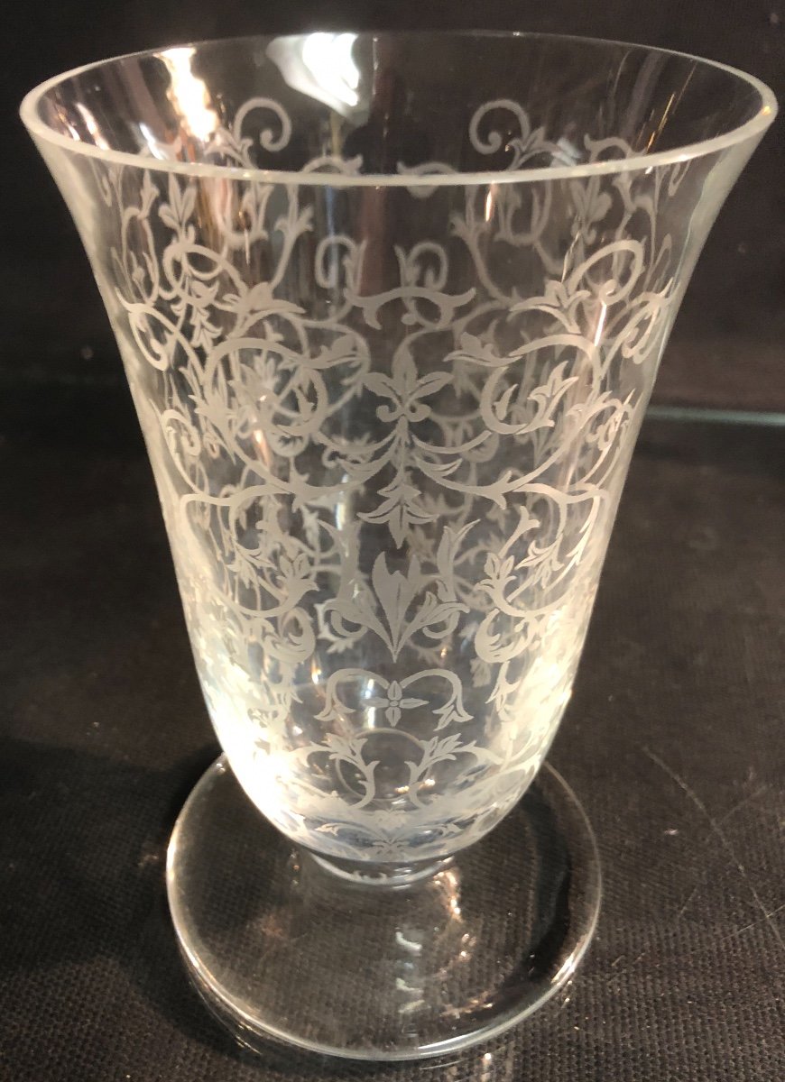 Baccarat Tulip Crystal Vase Model Michel-ange In Very Good Condition