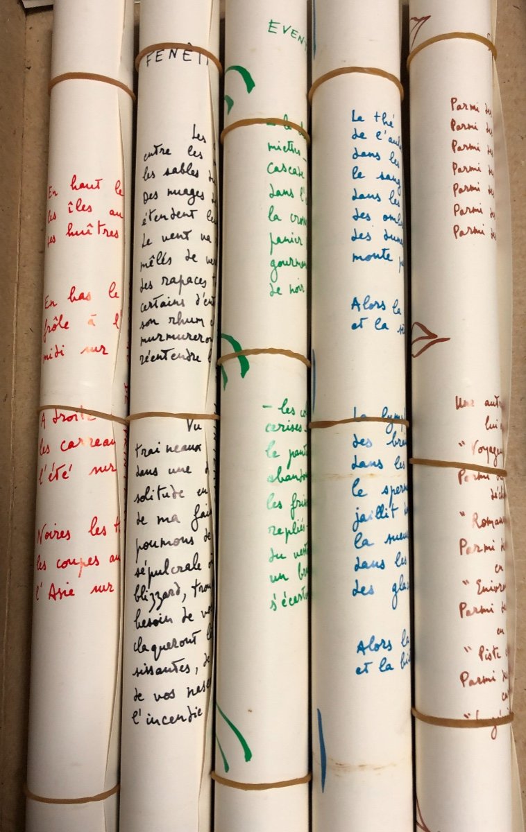 Michel Butor Rare Object Book: Five Rolls Of Spring 1984 Ed. Arches-photo-4