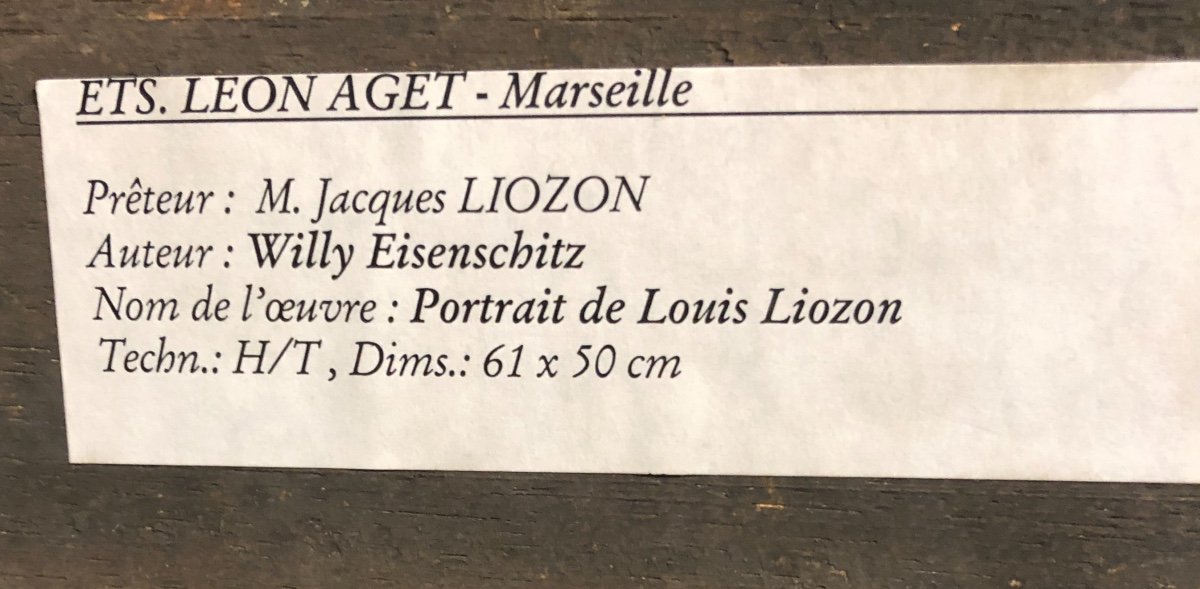 Wlly EISENSHITZ 1889-1974 GRAND portrait huile Origine juif Autrichien exposition Musée Liozon-photo-2