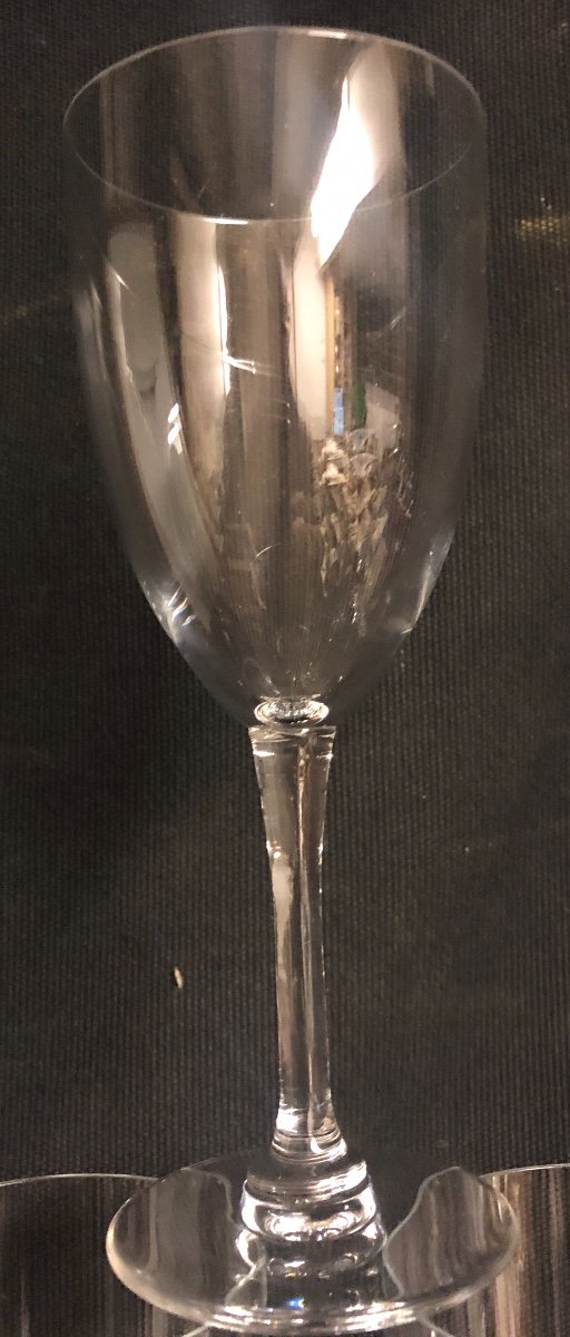 LALIQUE 10 verres en cristal XXe H: 17,5 cm EN TRES BON ETAT-photo-4