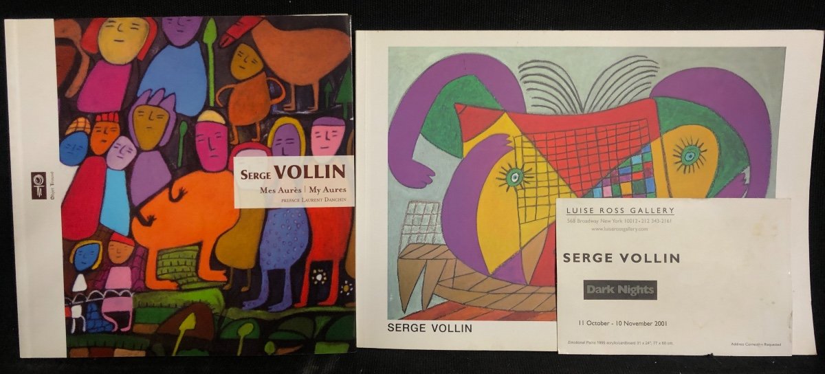 Serge ROLLIN 1946 Grande huile LA VIE À TROIS  Exposition France Algérie-photo-2