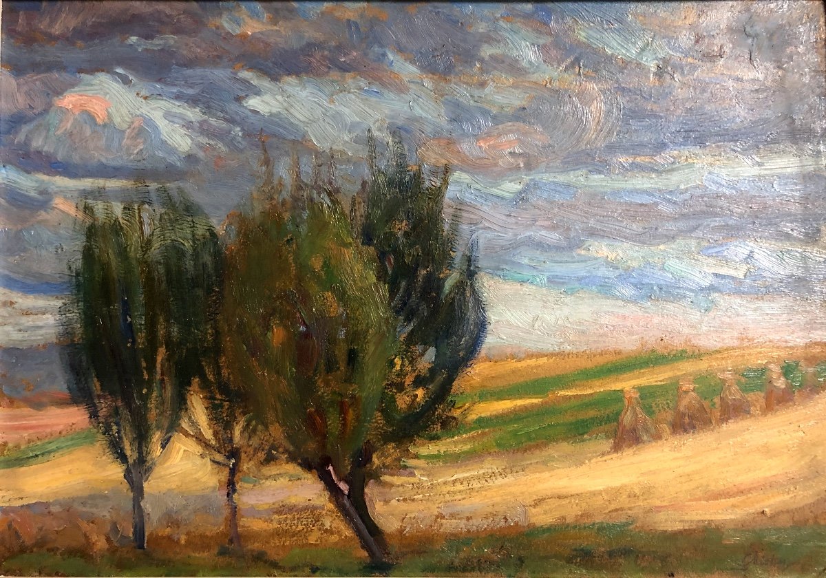 Ludwik MISKY 1884-1938 Polonais Huile paysage de Pologne post impressionniste-photo-8