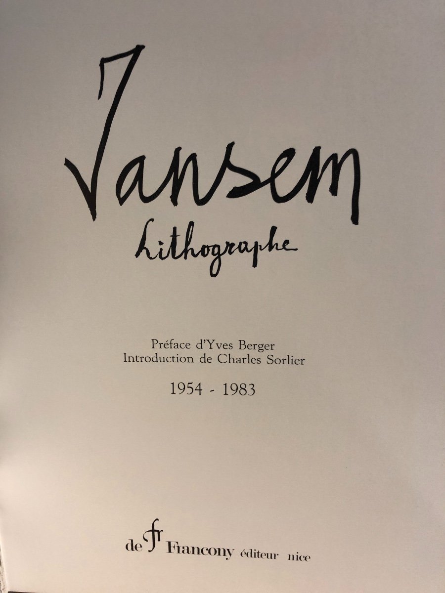 Jean Jansem "jansem Lithographe" From Francony Publisher 1984-photo-4