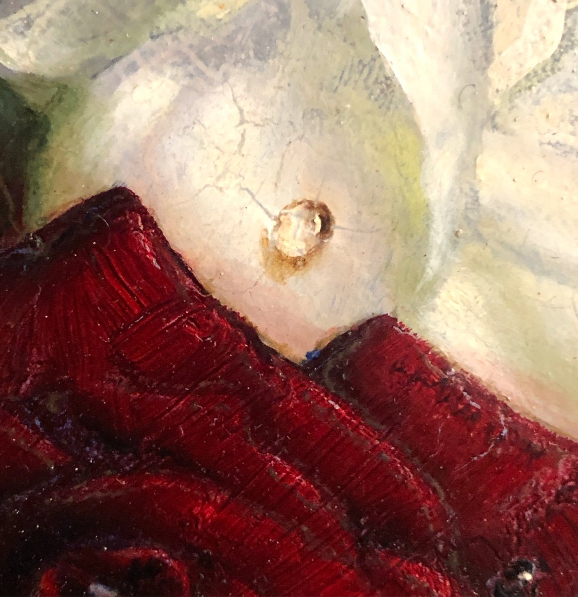Irène Klestova 1908-1988 Russian Bouquet Of Roses And Dew Pearls-photo-2