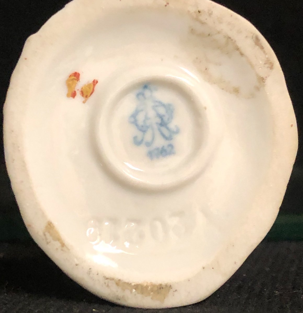 RARE singe portefaix en porcelaine émaillée Marque de fabrique + 1762-photo-1