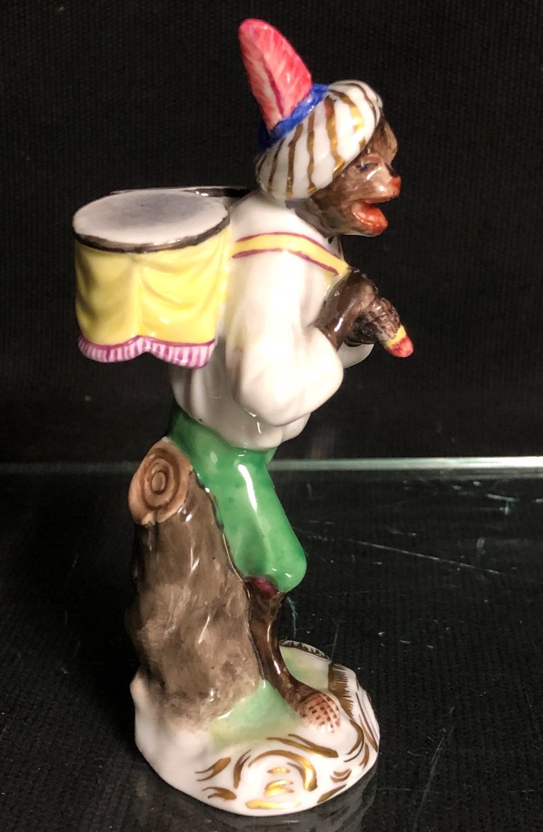 Rare Enamelled Porcelain Porter Monkey Trademark + 1762