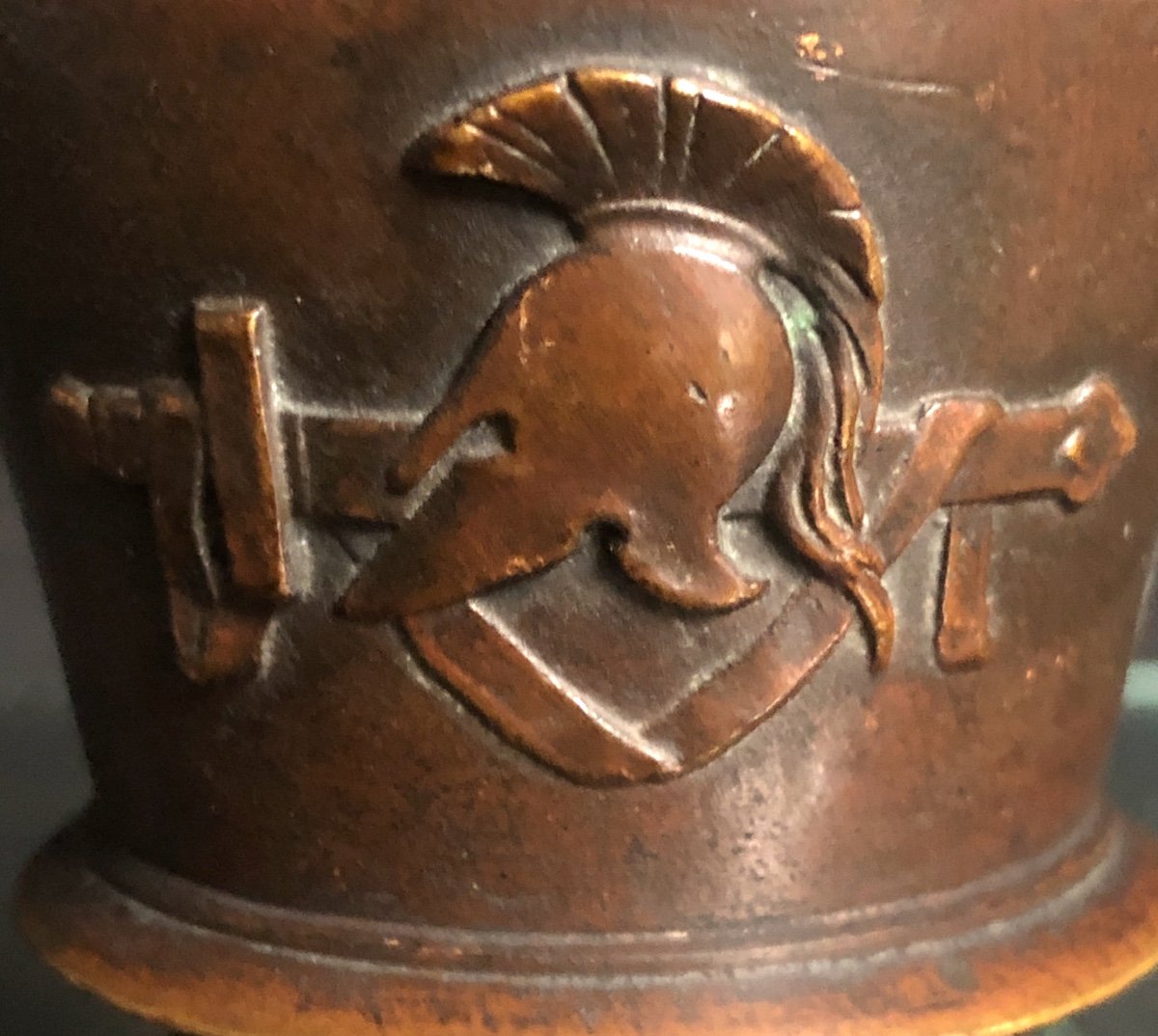 VASE CRATERE en bronze XIXe Décor à l'antique coupe-photo-4