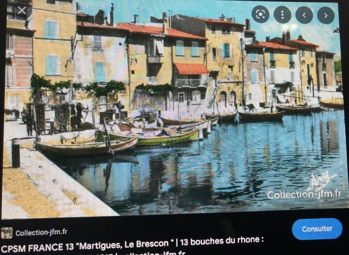 Elie Bernadac 1913- Nice 1999 Oil On Wood Martigues The Quay Brescon /2-photo-1