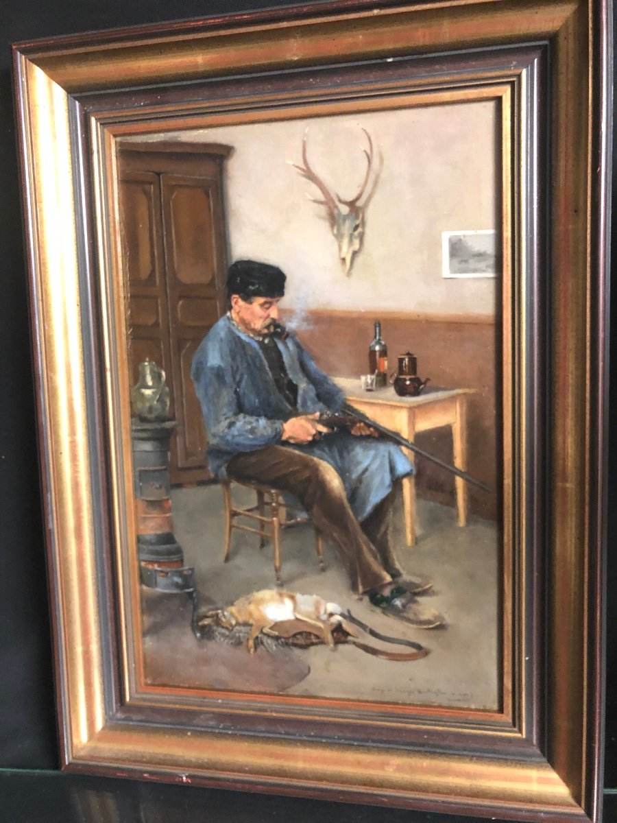 Alonzo St George Huntington 1868-1941 American Oil Hunter Chicago Kansas -photo-4
