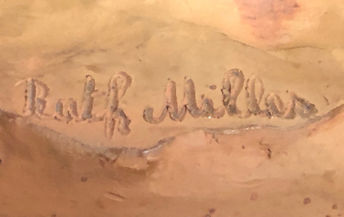 Ruth Milles 1873-1941 Sweden Young Girl With A Bouquet Terracotta Pont Aven-photo-4