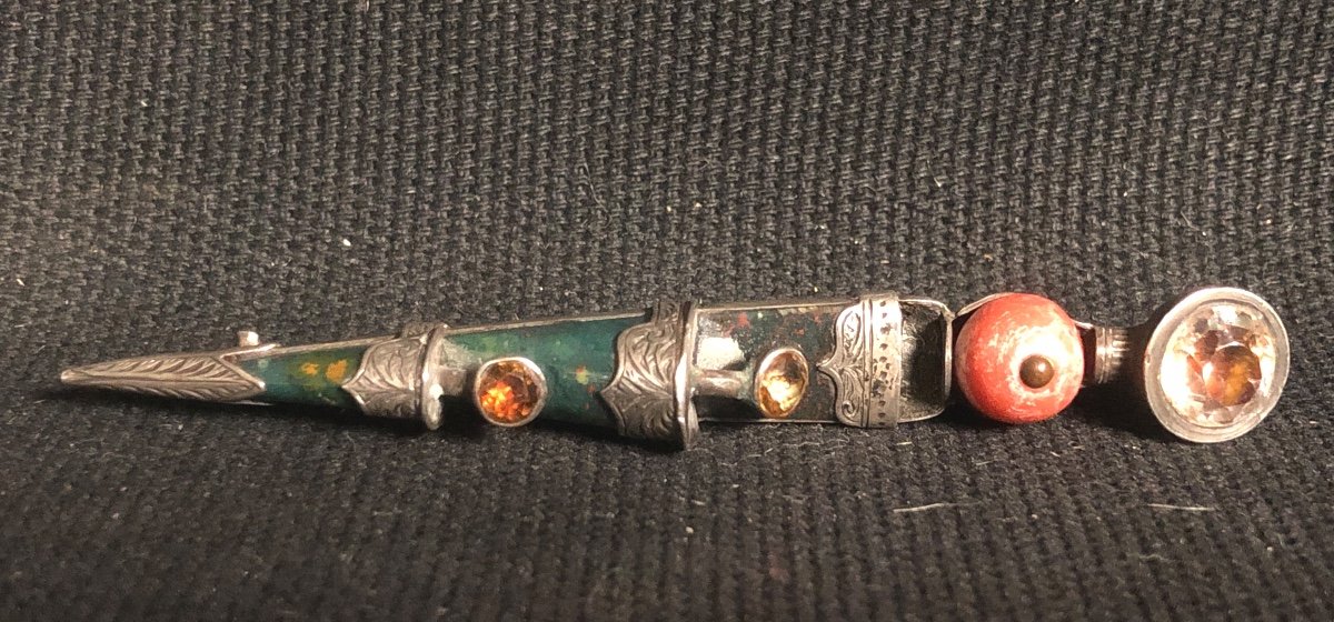 RARE Broche de Kilt Argent XIXe Edinburgh écosse dirk Tartan écossais /1 -photo-2